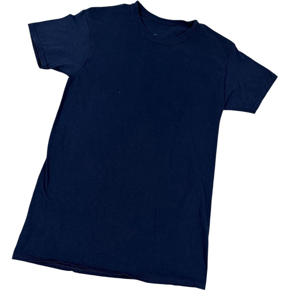 Hanes ComfortSoft Navy Blue Crew Neck Short Sleeve T-Shirt Size S